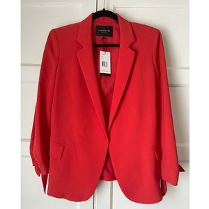 Lafayette 148 Bria Finesse Crepe Jacket in Salsa